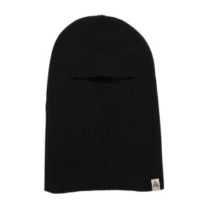Aclima Flat Knit Balaclave Hat Jet Black