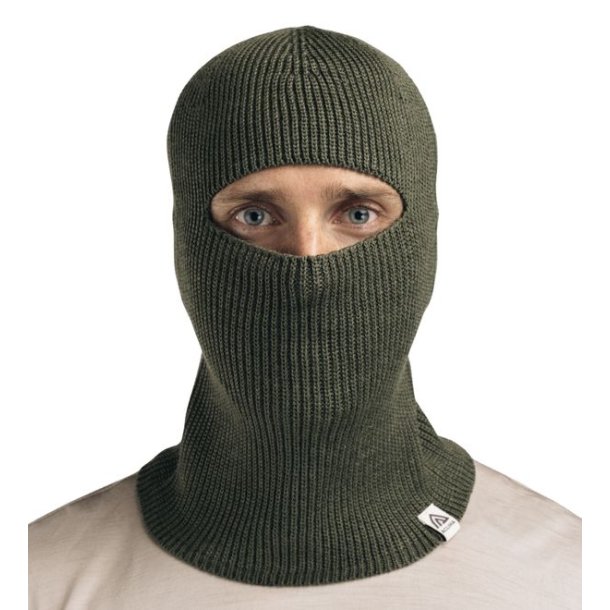 Aclima Flat Knit Balaclave Hat Olive Night