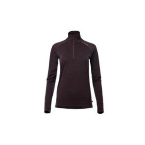 Aclima LightWool 180 Polo w/ zip W Chocolate Plum