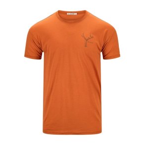 Aclima LightWool tee print antler Apricot Orange
