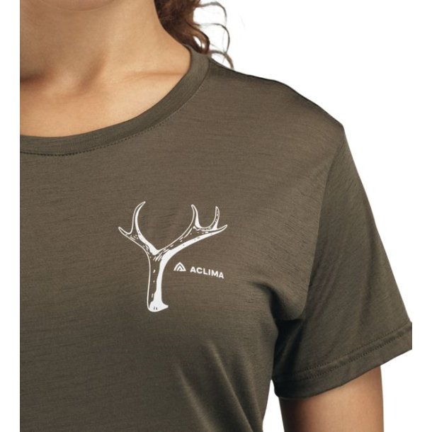 Aclima LightWool tee print antler W Tarmac