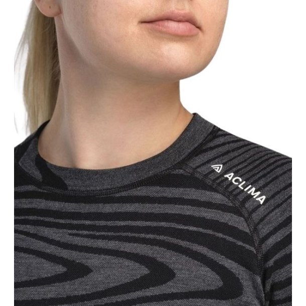 Aclima WarmWool Crewneck W Black Motion