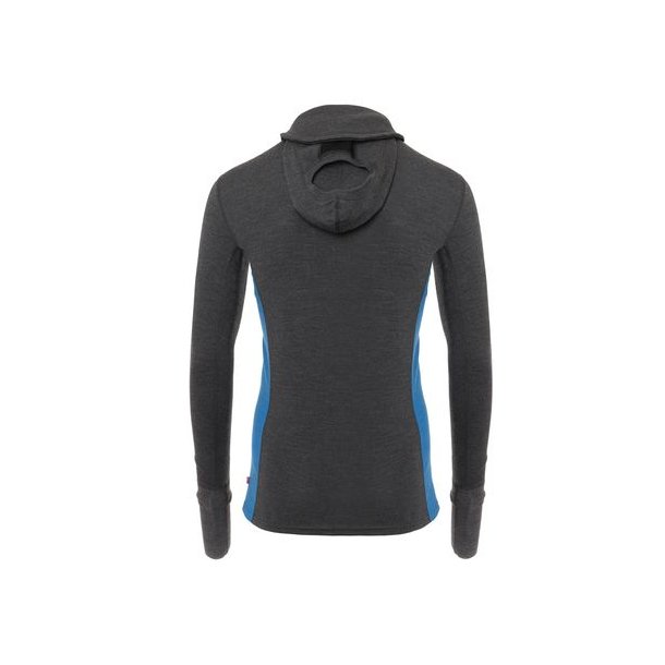 Aclima WarmWool Hoodsweater m.Zip Marengo/Jet Black/ Corsair