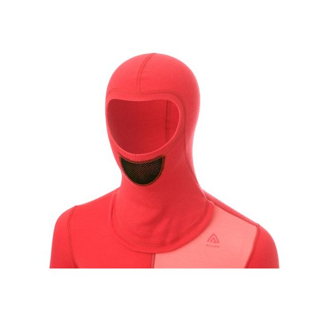Aclima WarmWool Hoodsweater w/zip Woman Jester Red/Spiced Coral