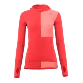 Aclima WarmWool Hoodsweater w/zip Woman Jester Red/Spiced Coral