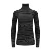 Aclima WarmWool Woman Roll Neck Shirt Black Motion