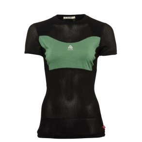 Aclima WoolNet Light T-shirt W Jet Black/Dark Ivy