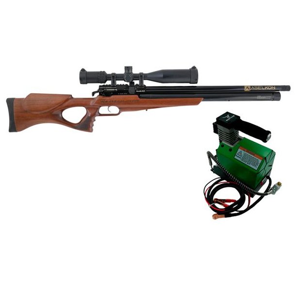 Aselkon RX5 4,5mm luftgevr, med kompres sor og Vector Optics 3-12x44 kikkert