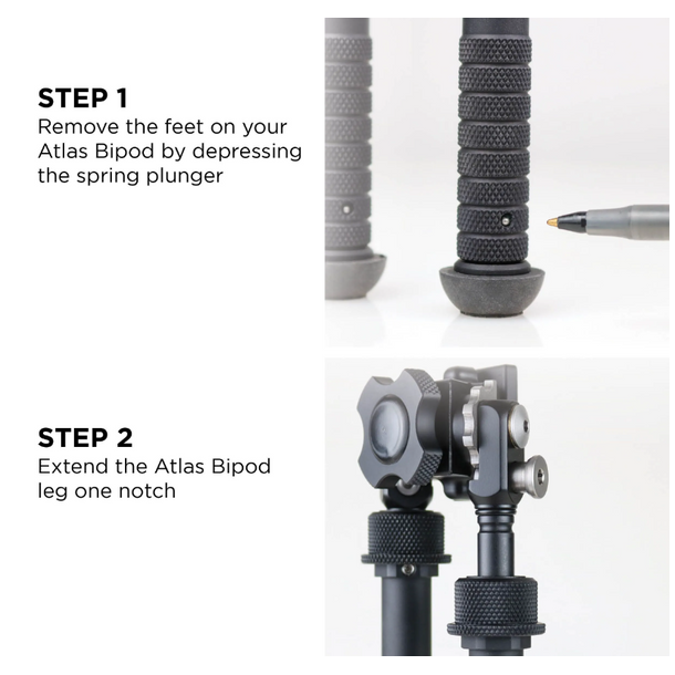 Atlas Bipods Adjustable Leg Extensions