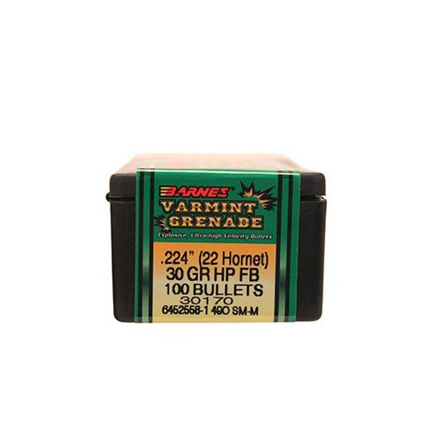 Barnes .22 30gr HP FB 100stk (30170) .224 (.22 Hornet)