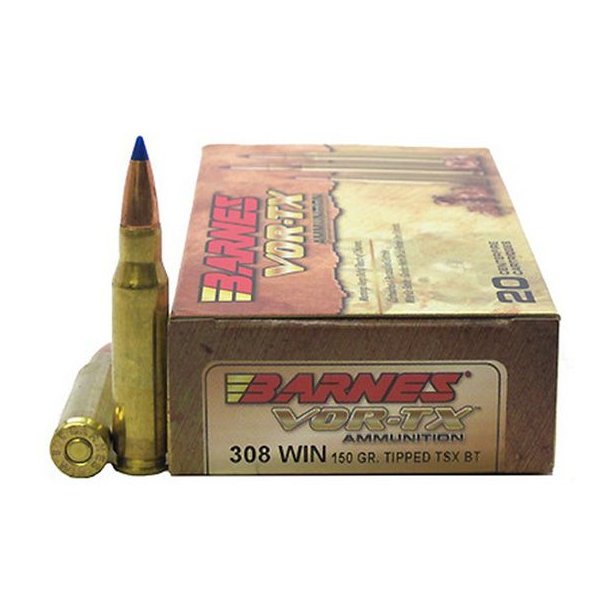 Barnes Vor-TX TTSX 308win 150gr BT 20 stk Blyfri Riffelpatron