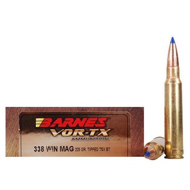 Barnes Vor-TX TTSX 338WM 225gr BT 20 stk Blyfri Riffelpatron