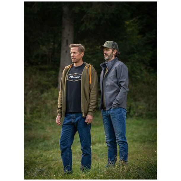 Blaser Hoody Med Zip 23 Dark Olive