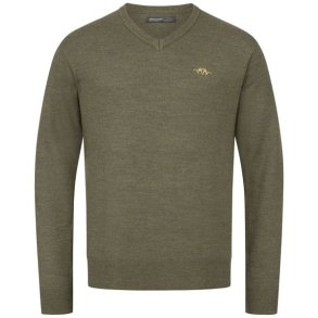 Blaser Merino V-Neck Sweater Dark Olive