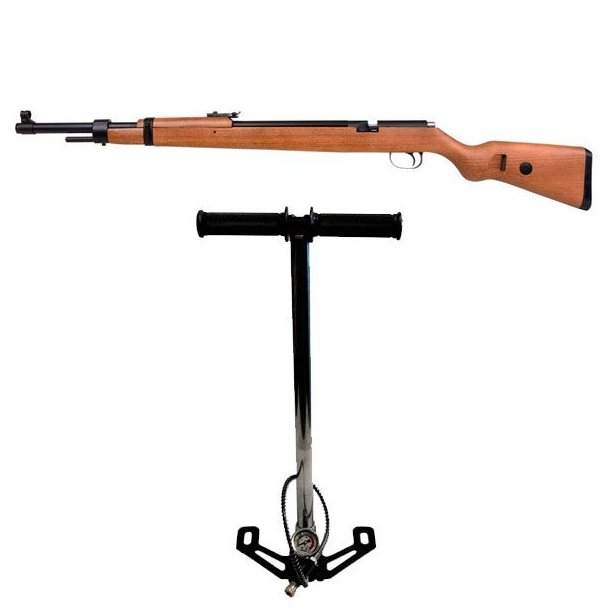 Diana Mauser K98 PCP 4,5mm Luftgevr Med Huntcom PCP Hndpumpe