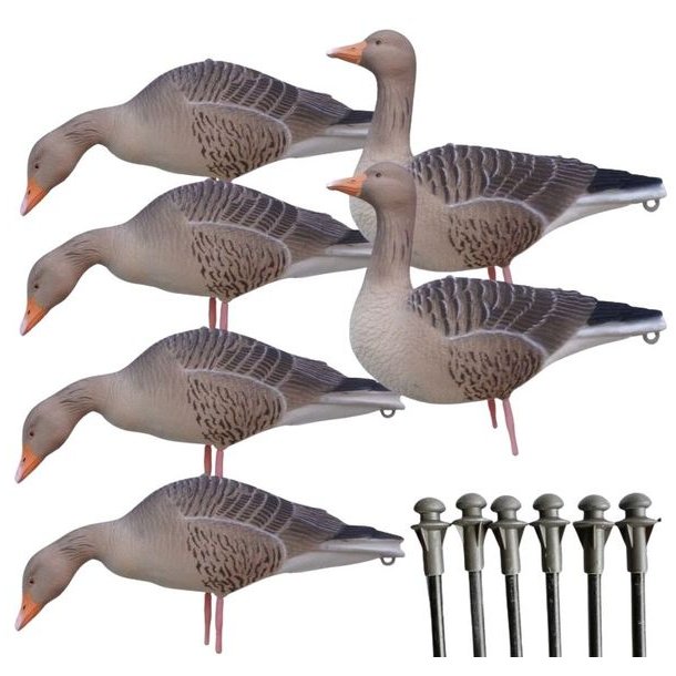 DKWAI Grgs Flock Full Body Supreme Lightweight, Lokkefugl 6 Stk.