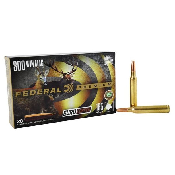 Federal Euro Copper 300WM 10,7g/165gr 20stk Blyfri Riffelpatron