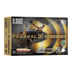 Federal Euro Copper 9,3x62 16,2g/250gr 20stk Blyfri Riffelpatron