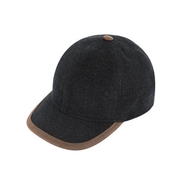Fiebig Cap  M/reflap 100% Uld Anthrazit