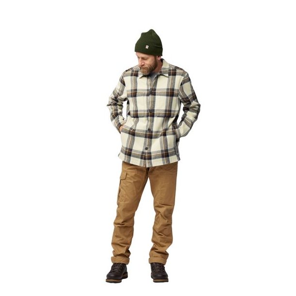 Fjllrven Singi Flannel Overshirt Chalk White-Dark Navy