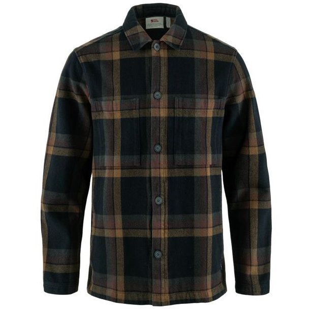 Fjllrven Singi Flannel Overshirt Dark Navy-Wood Brown