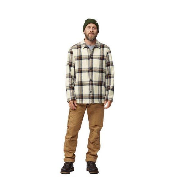 Fjllrven Singi Flannel Overshirt Chalk White-Dark Navy