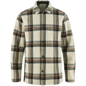 Fjllrven Singi Flannel Overshirt Chalk White-Dark Navy