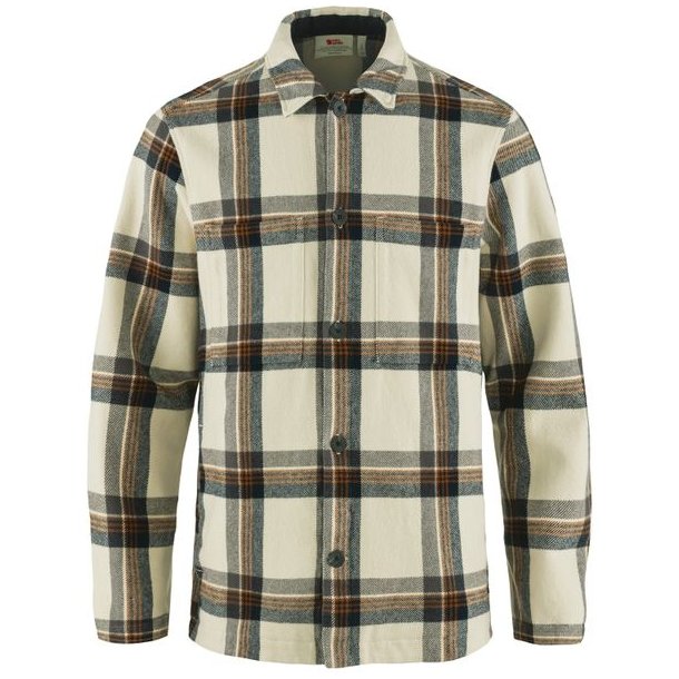 Fjllrven Singi Flannel Overshirt Chalk White-Dark Navy