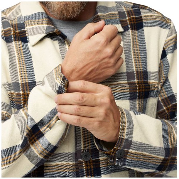 Fjllrven Singi Flannel Overshirt Chalk White-Dark Navy