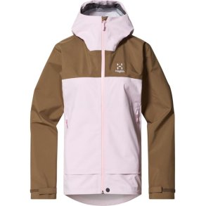 Haglfs Front Proof Jacket Women Fresh Pink/Teak Brown