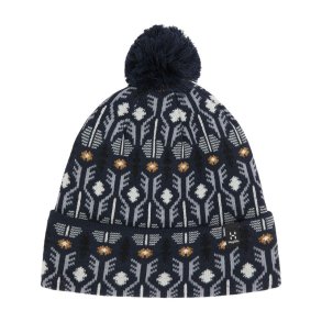 Haglfs Mountain Jaquard Beanie Tophue Tarn Blue Pattern