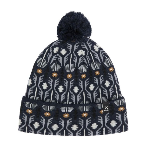 Haglfs Mountain Jaquard Beanie Tophue Tarn Blue Pattern