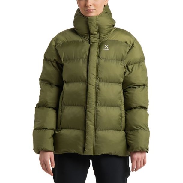 Haglfs Puffy Mimic Hood Jakke Dame Olive Green