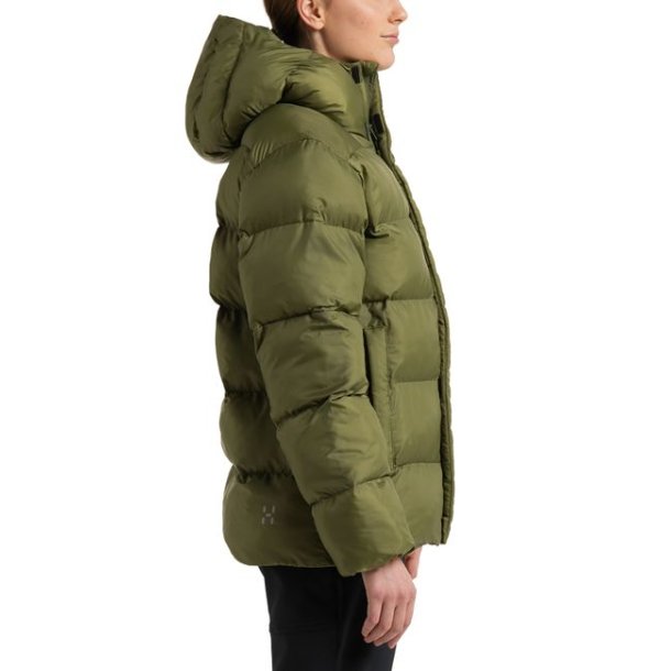 Haglfs Puffy Mimic Hood Jakke Dame Olive Green