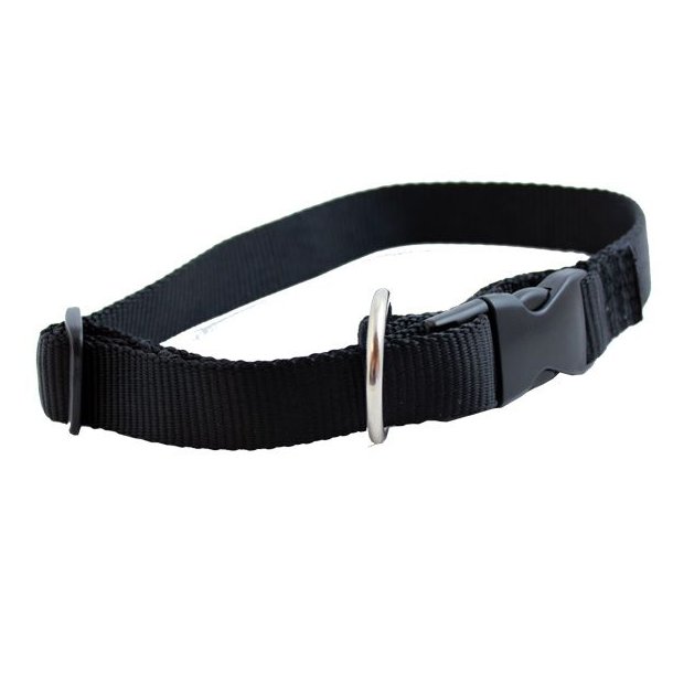 Halsbnd Webbing 40cm Sort