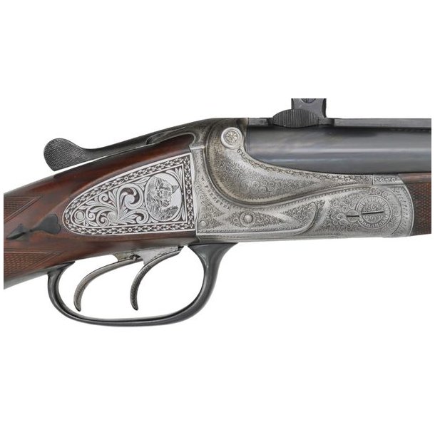 H.Barella Suhl 9,3x74R Brugt Dobbeltriffel  Med Swarovski 1,25-4x24 Sigtekikkert