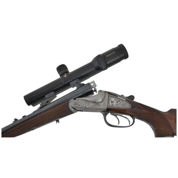 H.Barella Suhl 9,3x74R Brugt Dobbeltriffel  Med Swarovski 1,25-4x24 Sigtekikkert