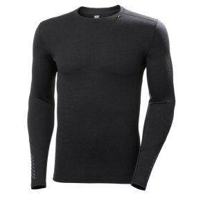 Helly Hansen Lifa Merino Midweight Crew Base Layer Black