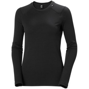Helly Hansen Lifa Merino Midweight Crew Base Layer W Black