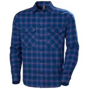 Helly Hansen Lokka Organic Flan Ls Shirt Ocean Classic Plaid