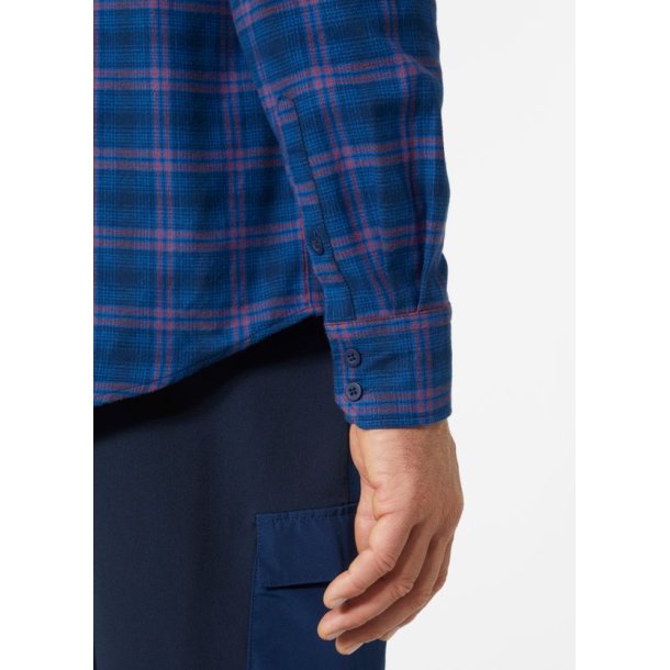 Helly Hansen Lokka Organic Flan Ls Shirt Ocean Classic Plaid