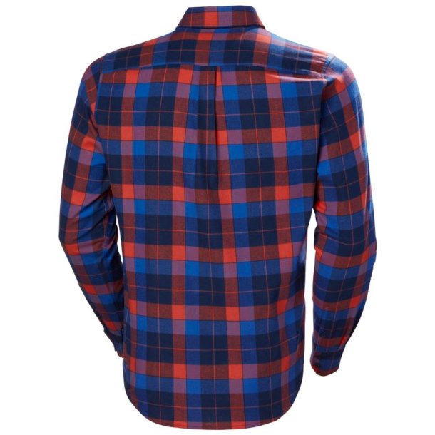 Helly Hansen Lokka Organic Flan Ls Shirt Poppy Red Box Stripe Plaid