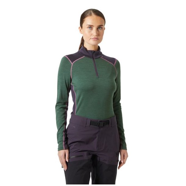 Helly Hansen W Lifa Merino Midw 1/2 Zip Jungle Green