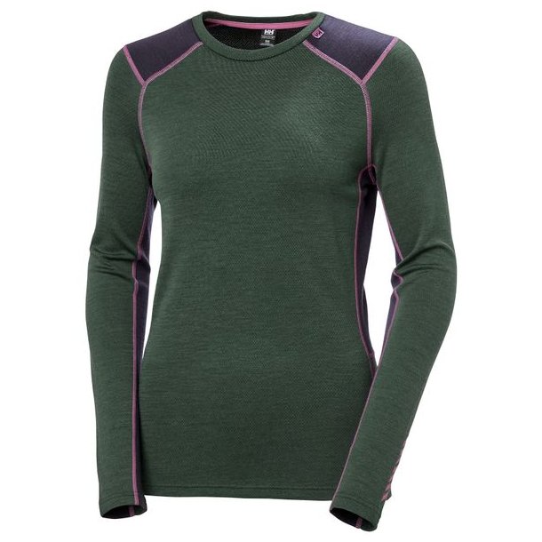 Helly Hansen W Lifa Merino Midweigh Crew Jungle Green