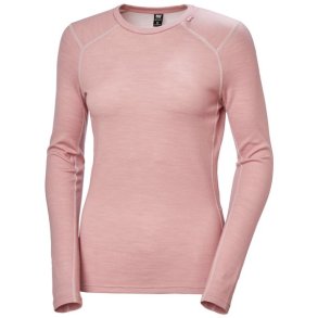 Helly Hansen W Lifa Merino Midweight Crew Pink Salt