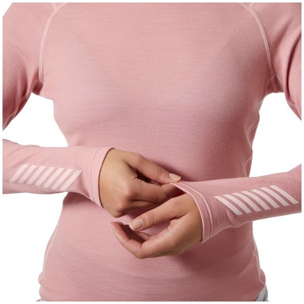Helly Hansen W Lifa Merino Midweight Crew Pink Salt