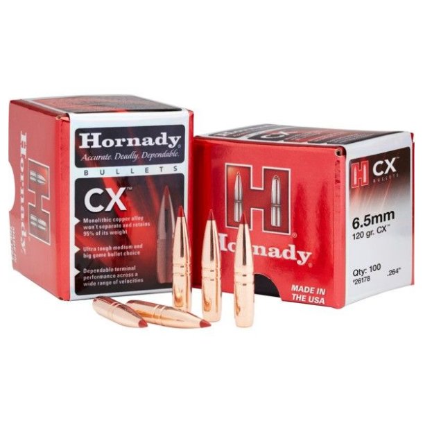 Hornady CX 6MM .243 (1-8"") 90g, 50 stk Blyfri Projektiler