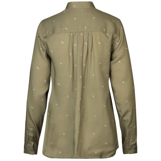 Hrkila Abigail Skjorte W Dust Green/Flying Ducks