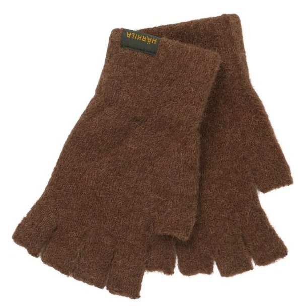 Hrkila Alpacka Half Finger Handske Pinecone Brown