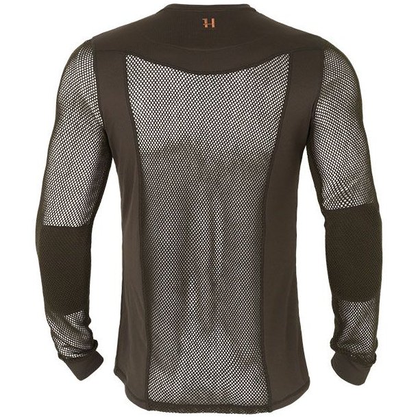 Hrkila Base Mesh Crew Neck Shadow brown